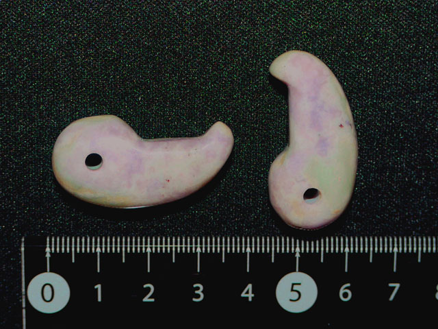 ピーチジェイド勾玉　35ミリ 【mt0046】【定型外可】