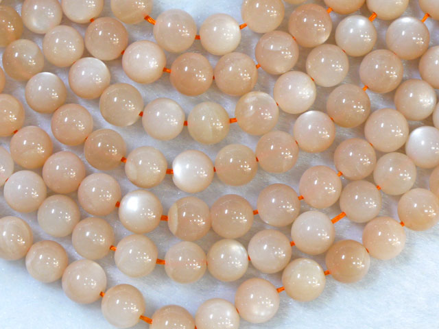 オレンジムーンストーン　8ミリ　【bz-orangemoon-8】【定型外可】