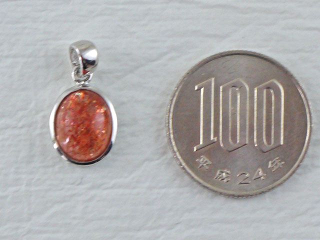 ストロベリーサンストーン ペンダント