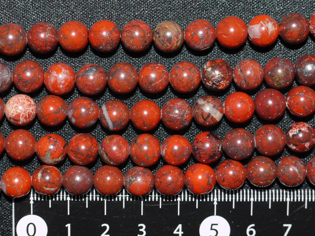 レッドジャスパー（低グレード）　8ミリ