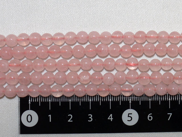 ローズクオーツ（紅水晶）　6ミリ