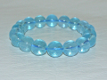 ブルートパーズブレスレット　11ミリ粒　約20ｃｍ