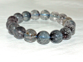 ブルーベリークオーツ ブレスレット 12ミリ粒　約20ｃｍ