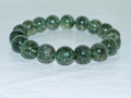 グリーンルチル ブレスレット　11ミリ玉