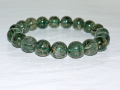 グリーンルチル ブレスレット　11ミリ玉
