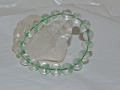 グリーンファントム水晶 11ミリ玉ブレスレット 内径17ｃｍ