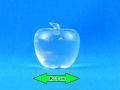 水晶のアップル（りんご）置物 【cho046】