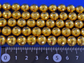 水晶に14金メッキ加工108面カット　10ミリ