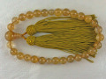 片手念珠 ゴールドルチルクオーツ　10ミリ玉