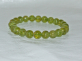 ペリドットブレスレット　7ミリ粒　約18ｃｍ