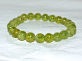 ペリドットブレスレット　7ミリ粒　約17.5ｃｍ