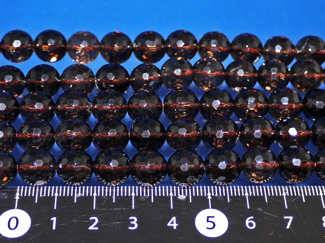 スモーキークオーツ（茶水晶）128面カット　10ミリ