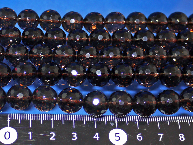スモーキークオーツ（茶水晶）128面カット　12ミリ