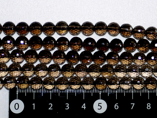 スモーキークオーツ（茶水晶）128面カット　8ミリ