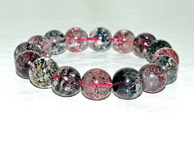 スーパーセブン ブレスレット　13ミリ粒  約20ｃｍ