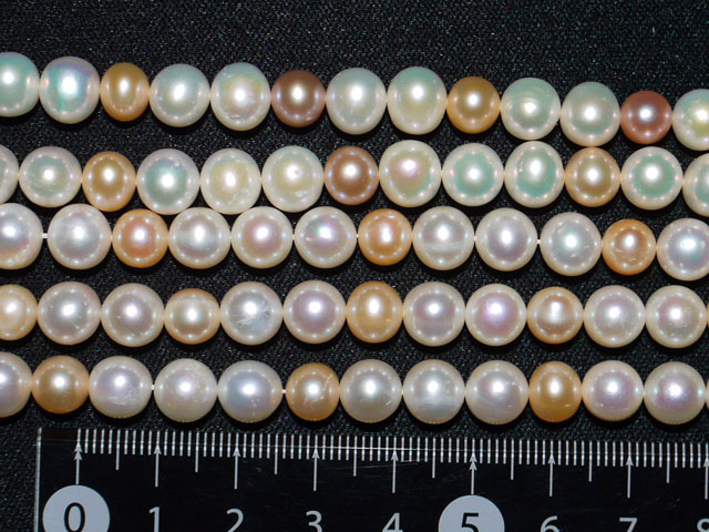 淡水パール(MIXカラー）　8ミリ×7ミリ