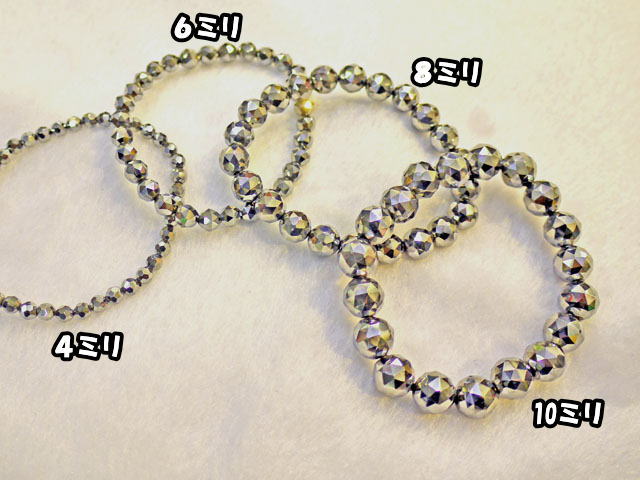 テラヘルツ鉱石カット 4～10ミリ ブレスレット　【br-278-teracut】