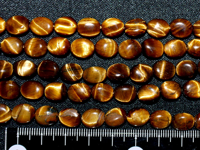 タイガーアイ　小判型(小）　10ミリ×8ミリ×5ミリ