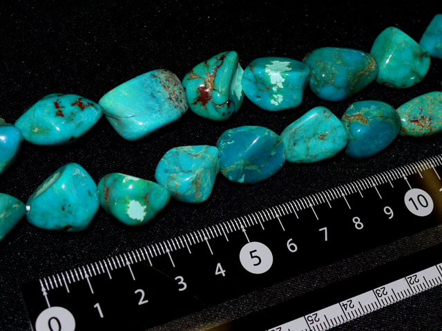 ターコイズ　タンブル型　約20ミリ