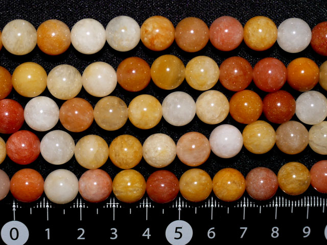 イエロージェイド（ミックスカラー）　10ミリ　【bz-yellowjademix-10 】【定型外可】