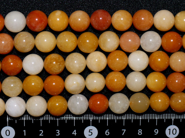 イエロージェイド（ミックスカラー）　12ミリ　【bz-yellowjademix-12】【定型外可】