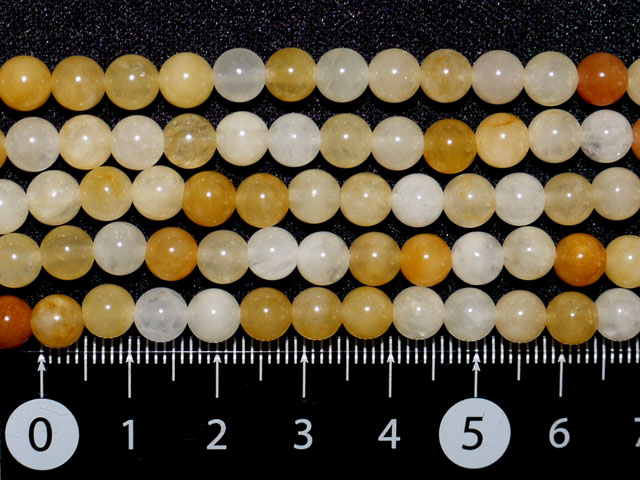 イエロージェイド（ミックスカラー）　6ミリ　【bz-yellowjademix-6】【定型外可】