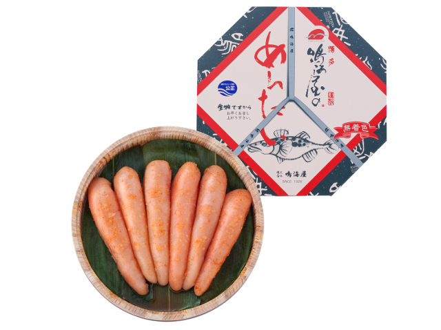 無着色　木樽入り辛子明太子430g｜鳴海屋