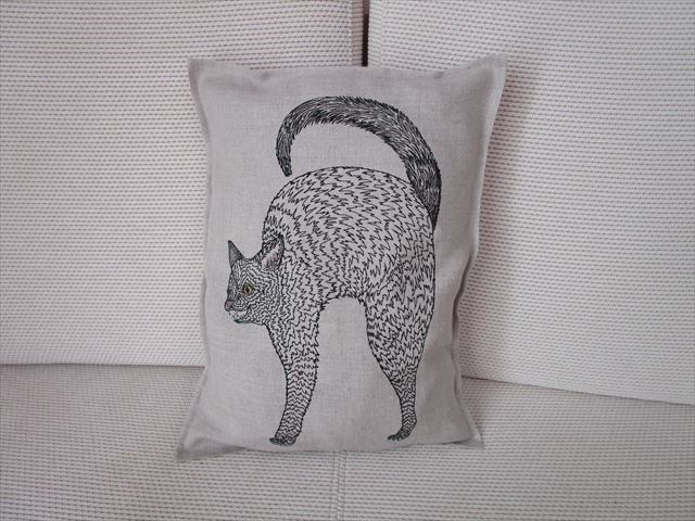 コーラル＆タスク(Coral&Tusk）　「怖がりの黒猫」クッションカバー（中材：クッション無し（カバーのみ））ニューヨークNY9