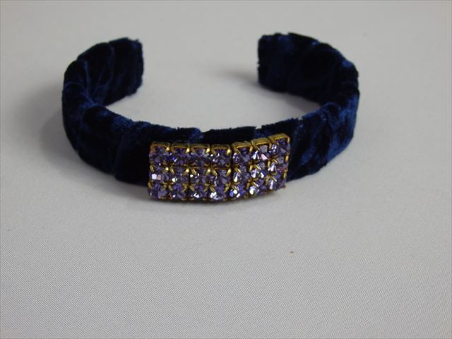Velvet Cuff Bracelet By Lenora Dame Blue ＭＥＴ　ＭＴＡ19