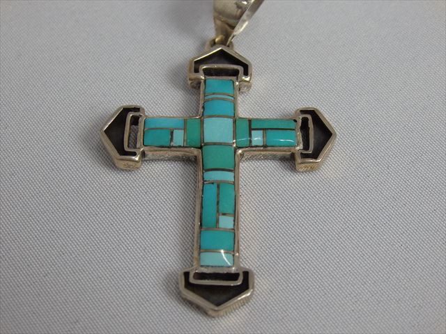 WILDER WEST　ターコイズペンダントトップクロスグリーン　SA6