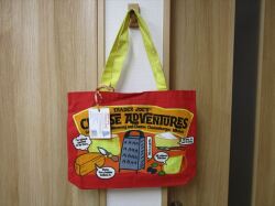 トレーダージョーズ  トートバッグ「チーズ」（トレジョ チーズアドベンチャーデザイン）クパチーノ・シリコンバレー (カリフォルニア州)購入　アメリカ製（ローウェル製)S74