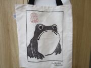 大英博物館限定　松本鳳司（ほうじ） カエル　トートバッグ（英国製）（両面同一柄）ロンドン（British Museum）LO98