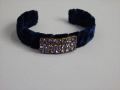 Velvet Cuff Bracelet By Lenora Dame Blue ＭＥＴ　ＭＴＡ19