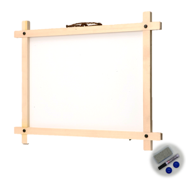 FWS-456　和風白木枠付ホワイトボード450X600mm　無地/メニュー/販促