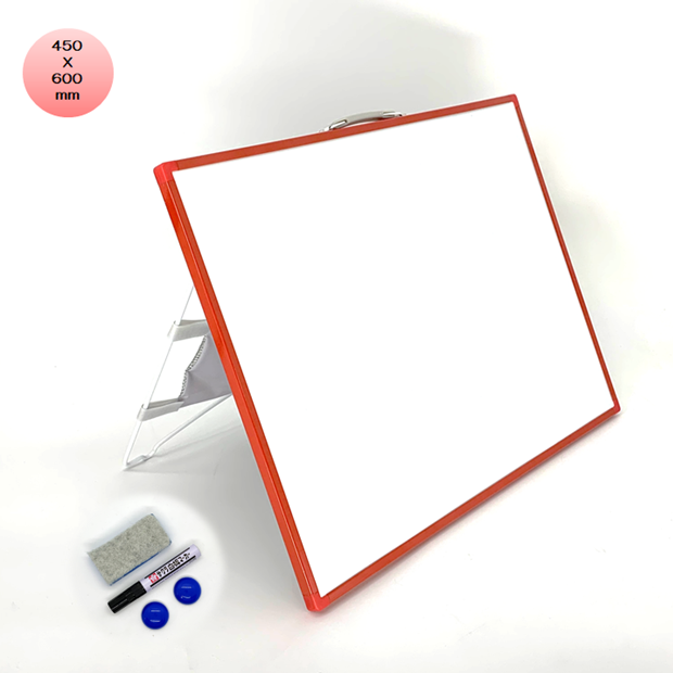 NY持ち運びできる赤いアルミフレームホワイトボード450X600mm