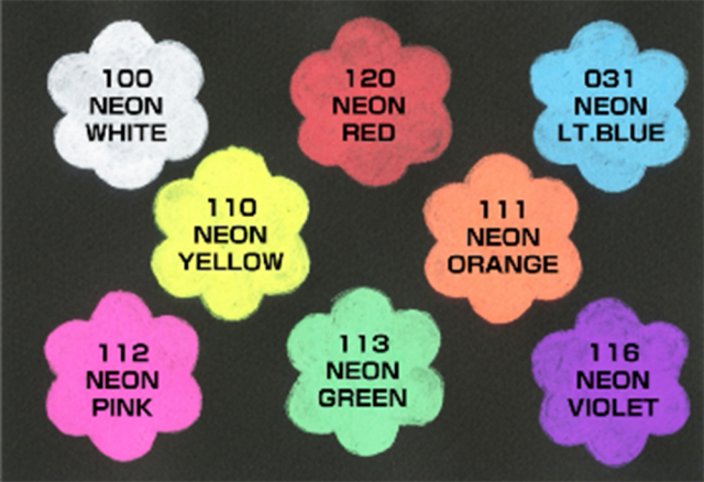 各色】呉竹 ZIGポストチョーク 角芯6mm 中字 ネオンオレンジ/ネオン