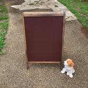 アンティーク風A型ブラウンボード450X600mm／マーカーボード/飲食店・サロン・ショップ／屋内・屋外