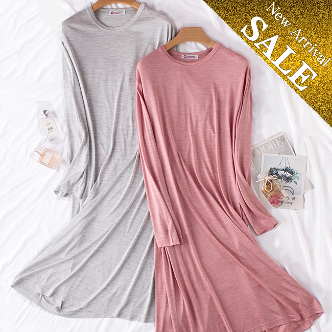 ワンピースネグリ【シンプルな無地カラー】27%OFF　【リラックスタイムのアイテムに】ゆったりサイズ【3カラー】