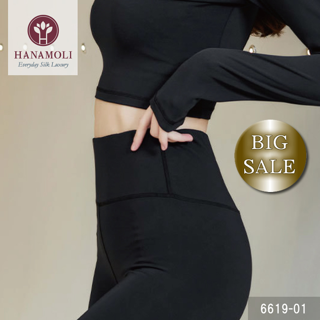 P10倍【肌シルク100％】肌に優しいアクティブレギンス【40％OFF】【ジム、ヨガ、ジョギングに】スタイルアップにも