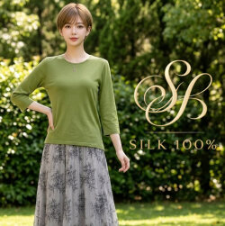 【薄い、暖かい、今欲しい】シルク100％長袖Ｔシャツ38％OFF【シ...