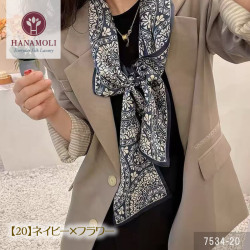 美しい光沢が贅沢なシルクサテンリボンスカーフ【40％OFF】【シ...