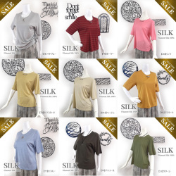 シルク100％半袖Ｔシャツ47％OFF【マストな着まわししやすい無地カラー】シルク特有の軽やか素材