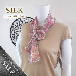 【82％OFF】訳ありの訳【通販のPBだから】シルク100%シフォンス...