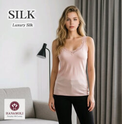 【残り僅か最終価格】腰まですっぽりレース付リブ織タンクトップ...