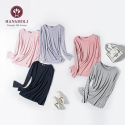 杢カラーシルク100％長袖カットソー【シルクジャージ生地】【10カラー】40％ＯＦＦ