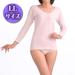 あったか　シルクノイル　7分袖スリーマー【LLサイズ】日本製