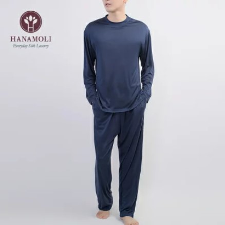 シルクパジャマ 紳士 ニットシルクパジャマ