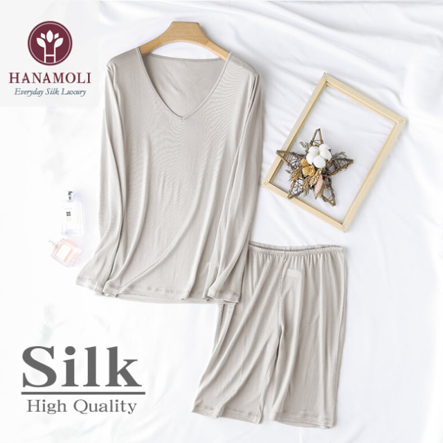 HANAMOLI価格据え置き】【新色ブラック入荷】シルクハーフアンダー