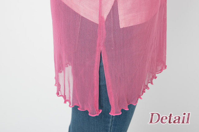 爆得40%OFF【SILK100％】シルク メッシュトッパーカーディガン