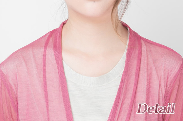 爆得40%OFF【SILK100％】シルク メッシュトッパーカーディガン